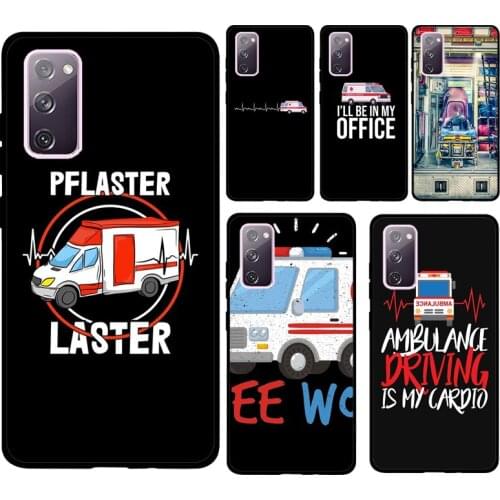 Paramedic Ambulance Wee Woo Case For Samsung Galaxy S20 FE S21 Ultra S9 S8 S10 Plus Note 10 Note 20 Ultra Back Cover