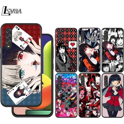 Kakegurui Yumeko Anime for Samsung Galaxy A90 A80 A70 A60 A50 A40 M30 A20E A2Core A10S A10E Silicon Soft Black Phone Case