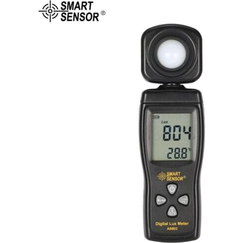 SMART SENSOR AS803 Digital Lux Meter Luminance Tester Light Meter 1-200000 Lux Tools Photometer Spectrometer Actinometer