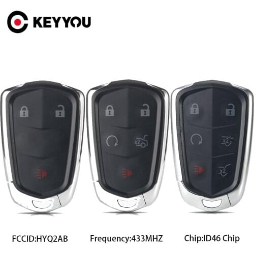 Dandkey 3/4/5/6 Button Smart Remote Key Fob 315MHZ ID46chip for Cadillac ESCALADE /ESCALADE ESV 2015-2019 XTS CTS CT6 ATS HYQ2AB