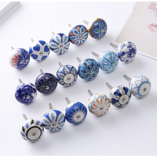 Round ceramic Cabinet handles Furniture Dresser Knobs Drawer Kitchen Cupboard Decorative Hardware Accessories Classical style