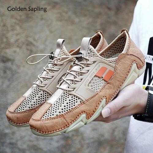 Golden Sapling Summer Loafers Breathable Mens Casual Shoes Fashion Outdoor Beach Leisure Flats Classics Men Shoes Retro Loafers