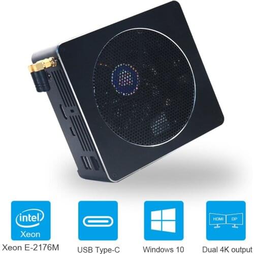Intel Core Xeon-2176M Mini PC Win10 Intel UHD 630 graphics Core i7 8850H D4 Ram M.2 Nvme 2280 SSD Linux Gaming Computer i7 8750H