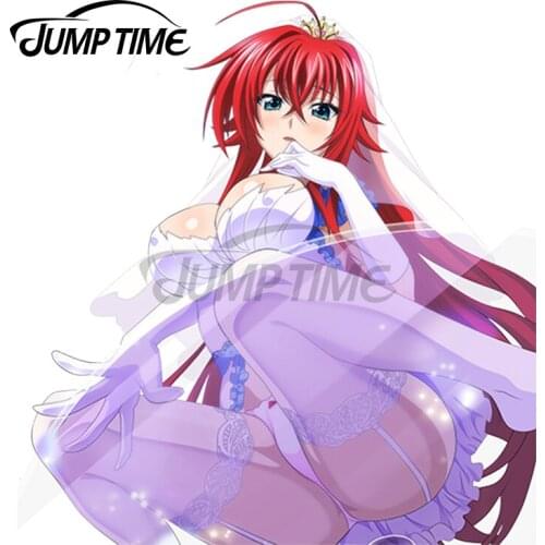 Jump Time 13 x 6.7cm Sexy Uniform Girl Decal High School DxD Car Stickers Auto Vinyl Decals Waterproof Bumper JDM RV Car Wrap
