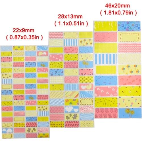 Blank Girl Pattern Name Sticker Kids Personal Label DIY Waterproof Memo Pad Adhesive Writable Note Tag Stationery Supplies Tags