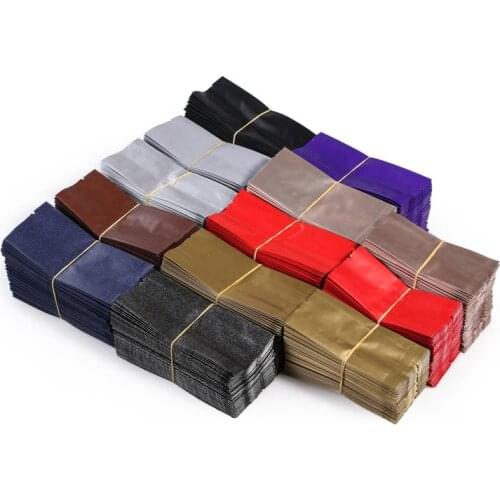 Various Colors 100pcs Aluminum Foil Open Top Package Bag Small Heat Sealing Coffee Powder Tea Packing Bags with Tear Notch