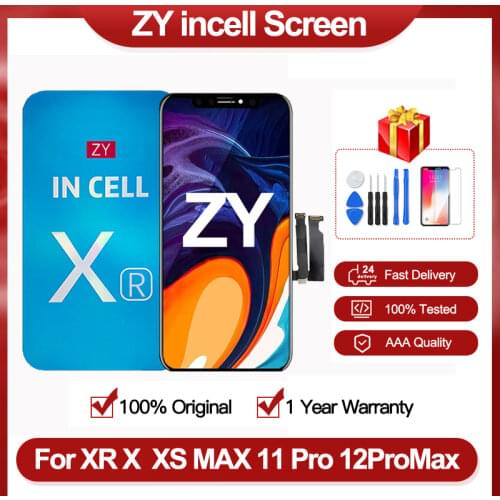 GX HE ZY JK OLED INCELL LCD For iPhone X XS 11 Pro MAX XR Digitizer Assembly No Dead Pixel LCD Screen Replacement Display
