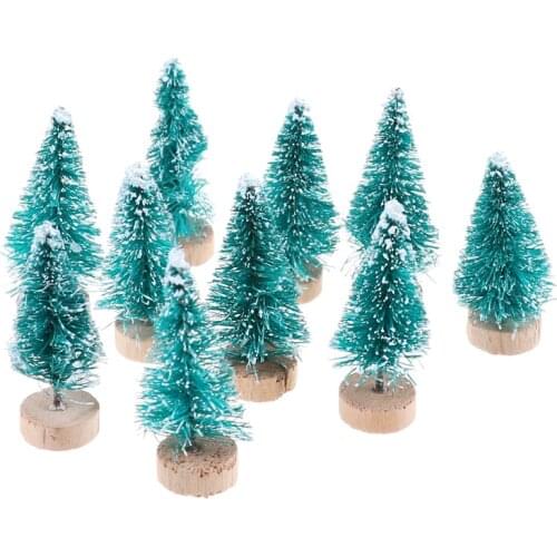 10Pcs DIY Small Pine Tree Mini Trees Placed In The Desktop For Doll Accessories Toys Kid Christmas Tree Christmas Gift