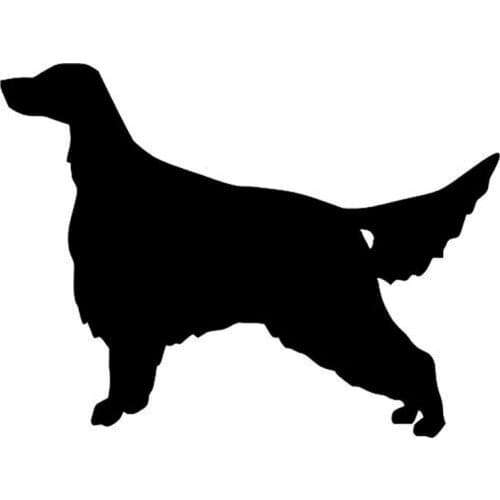 12.7*9.5CM Irish Setter Dog Vinyl Decal Personality Car Stickers Truck Car Styling Decoration Black/Silver S1-0399