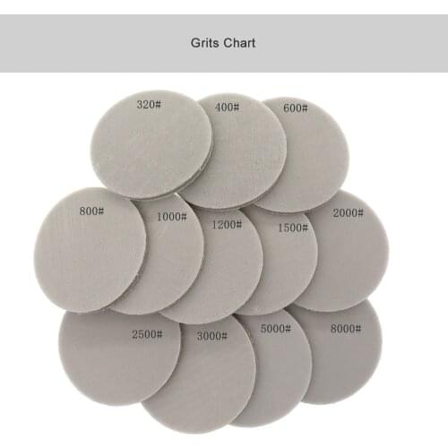 3" 75mm Trizact Hookit Foam Disc Wet & Dry Spong Sandpaper Disc 320-8000 Grit Polishing Buffer Sanding Paper Abrasive Tools