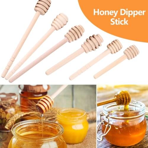 3Pcs Honey Dripper Stick Server Jams Syrup Drizzler Stirring Rod Kitchen Gadgets Long Handle Spiral Mixing Stick Honey Tools