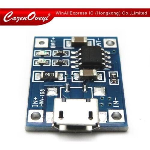 5pcs/lot USB 5V 1A 18650 TP4056 Lithium Battery Charger Module Charging Board With Dual Functions In Stock