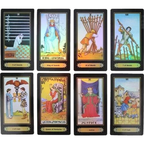 9pcs Magical Tarot English Edition Radiant Knight Waiting Tarot Cards Factory Made Smith Tarot Deck Board Game Cards Witch Tarot