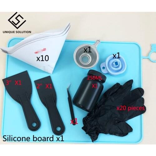 3d printer DLP SLA dedicated Accessories 1pcsSilicone mat +10pcs Funnel Disposable Mat + Resin Special tool shovel