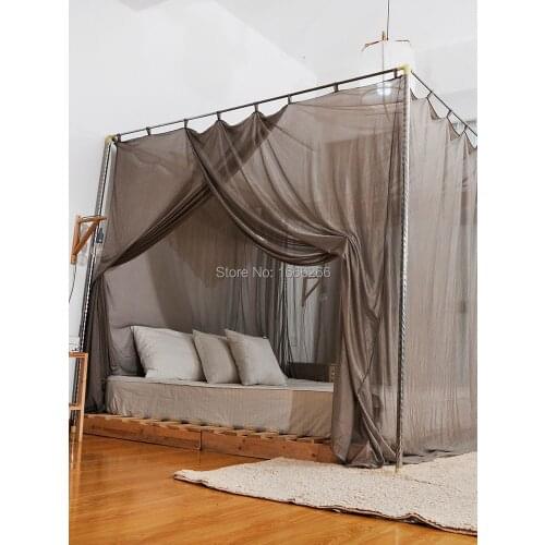 Anti Radiation Silver Mesh Fabric EMF Mosquito Net RFID Shielding Bed Canopy