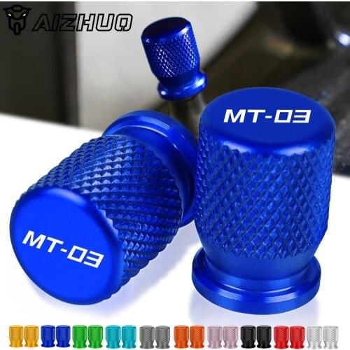 FOR YAMAHA MT03 MT-03 mt03 2005-2020 2019 2018 2017 CNC Aluminum Motorcycle Accessories Tire Valve Air Port Cover Cap MT 03 LOGO