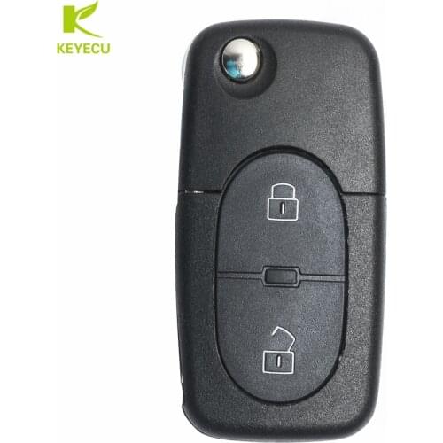 KEYECU Folding Remote Key 2 Button 433 MHz 1J0 959 753 A FOR 1998-2000 VOLKSWAGEN PASSAT GOLF MK4