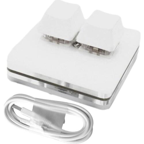 1pcs Customize Mini Keypad 2 Keys Copy and Paste Audio Shortcut Mechanical Keyboard Gaming USB keyboard for WIN 8 10