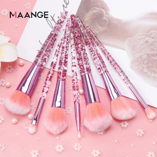 MAANGE 3/7 High Quality Professional Makeup Brushes Set Cosmetic Brush Beauty Tool Kits Eye Brush Diamond Makeup Brushes Set