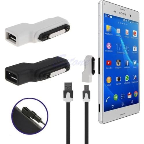 Magnetic Micro USB Cable Charging Adapter Converter For Sony Xperia Z1 Z2 Z3 New