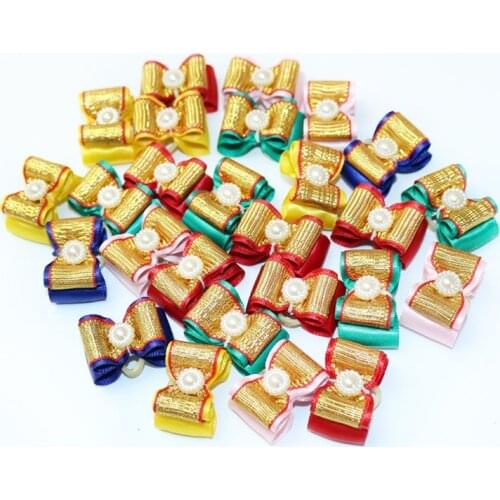 Million inventory on behalf of Maltese dog bow hair accessories pet accessories 50pcs