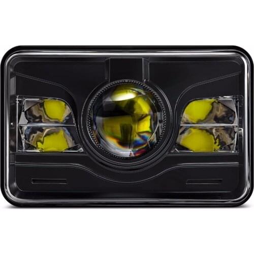 1pcs 4x6" LED Headlight Light Bulb High Low Beam Headlamp DOT Black for Suzuki DRZ Motorcycle Honda XR250 XR400 XR650