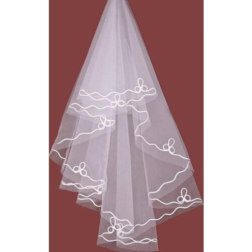 Single Layer White Red Veil Bridal Short Simple Head Veil WeddingWith Comb Mesh Tulle For Women Hairwear Accessory Party Cosplay