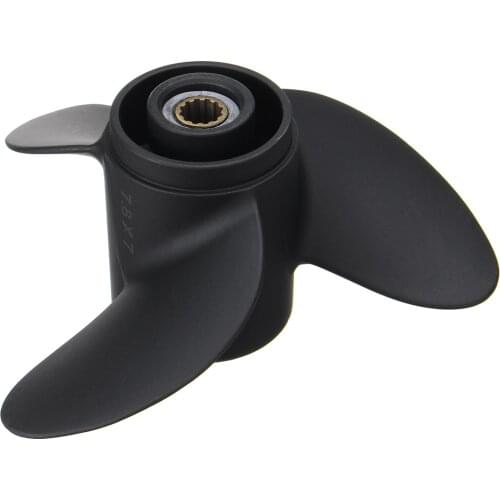 Outboard Propeller Aluminum Spline Tooth 3 Blades For Tohatsu/Nissan/Mercury 4-6HP 3R1B645141 / 48-812949A02 7.8 x 7 12