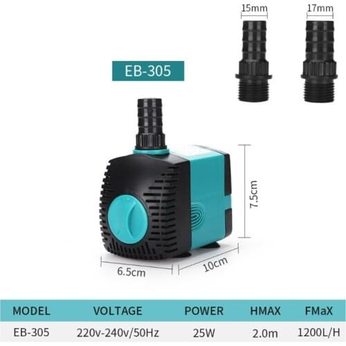 Ultra Quiet High-lift Submersible Water Pump Fish Pond Fountain Aquarium Filter