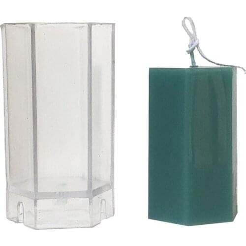 Practical Hexagon Candle Mould Handmade Candle Mold Plastic Candle Soap 3D Mould DIY Aromatherapy Plaster Handcraft Candle Mold