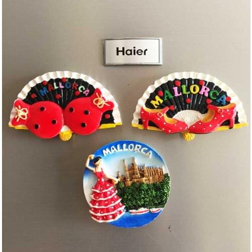 QIQIPP European Spanish Majorca folk customs tourist souvenirs tile refrigerator sticker creative collection companion gift