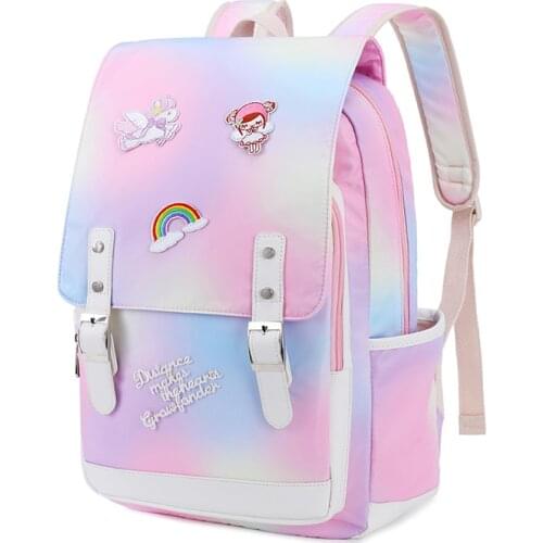 Rainbow Backpack for Girls Women New Personalized School Bags College School Bookbags for Teenagers Lightweight Water Resistant