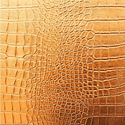 10 yards*137cm roll Environmental friendly 1.1mm metallic crocodile pattern material leather furniture fabric high quality