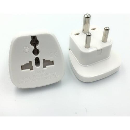 Universal India Pakistan South Africa power connector japan au eu us uk to india travel adapter plug Type D With safty gate