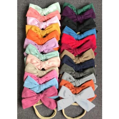 MengNa 4" Girls Nylon Headband Print Hair Bows Headband Hair Elastic Hair Band Girls Hair Accessories 36pc/lot