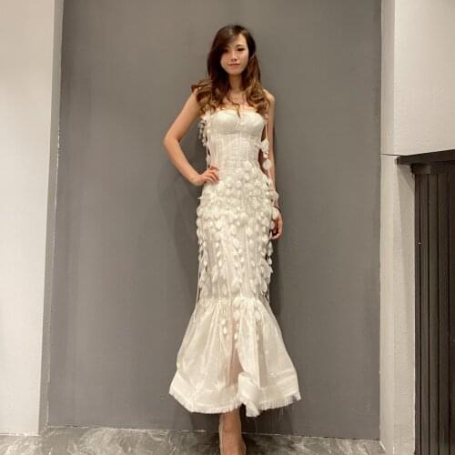 Celebrity Split A-line wedding dresses for women 2021 New style Formal dress Occasion Cocktail party