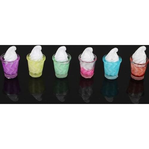 10Pc Resin Kawaii Accessories SimulatedI Icream Flatback Cabochon Embellishment For Scrapbooking Diy Decoration Craft Mixed