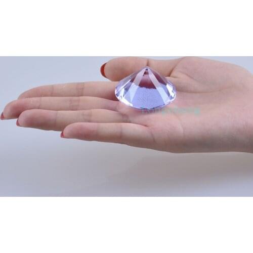 40mm purple glass gems centerpieces crystal diamond paperweight Discoloring material