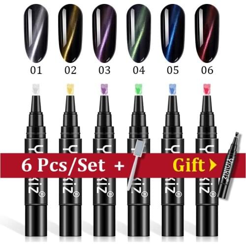 7pc/set 3D Gel Lacquer Cats Eye UV Gel Nail Polishpen Semi Permanent Soak Off Uv Lamp Magnet For Gel Varnish UV Gel Nail Lacque