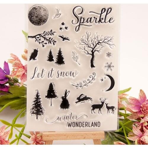 WONDERLAND Winter Day Stamps Clear Silicone Rubber Stamps Scrapbooking Embossing DIY Handcrafts Decoration Stamps