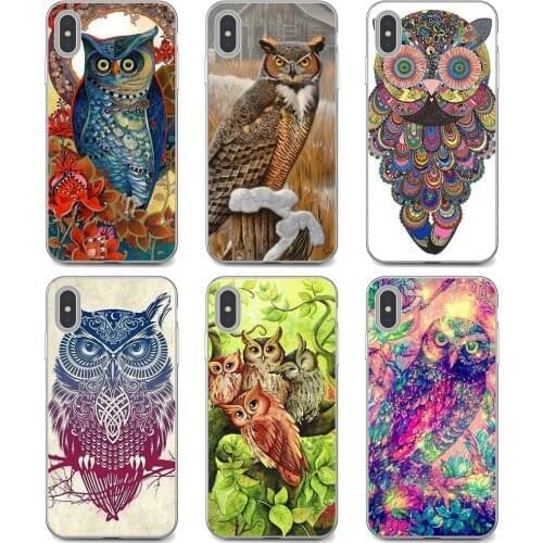 Phone Cases Retro-Vintage-Owl-Art-Painting-Animals For Huawei Mate 20 30 40 7 8 9 10 Lite Pro P Smart 2018 2019 Plus G7 G8