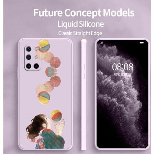 Antiquity Girl Phone Case For Oneplus 8t 9 9pro 9r pro Liquid Silicone Cover