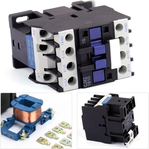 CJX2 1810 Power AC Contactor 1NO AC 220V M7 50 60Hz Coil Motor Starter Relay 32A 3 Phase Pole