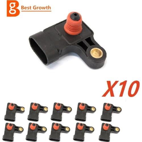 10SET Manifold Absolute Pressure MAP Sensor Fits Chevrolet Aveo Lacetti Nubira Optra Daewoo Nubira Holden 2548408 96417830 Y038