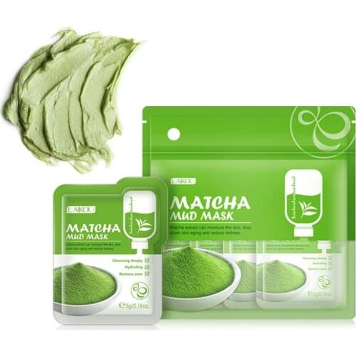 LAIKOU Matcha Deep Cleaning Mud Mask Pimple Acne Treatment Oil Control Shrink Pores Moisturizing Whitening Clean Pores Skin Care