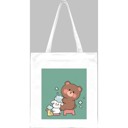 Women Canvas Shopping Bag Female Casual Shoulder Bag Eco Handbag Tote Reusable Grocery Simple Shopper Bags Students Book Bag