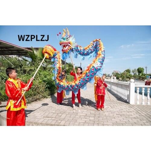 7m Length Dragon Dance Costume 6 Player 8-12 Age SZ 5 Children Play Party Performance Parade Folk Parad Smart Stage Mascot China