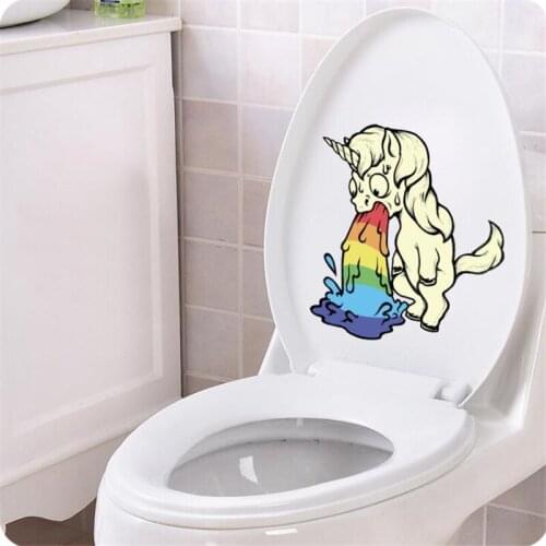 Creative unicorn Wall Stickers Home Decoration Stickers Bathroom Decals Toilet Sticker