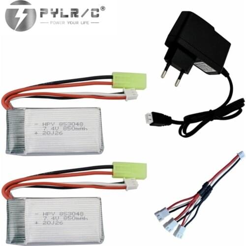 7.4V 850mah lipo battery and charger for 9300 9301E 9302E 9303E 9034E 9305E Remote Control 4WD High-speed Off-road RC Car