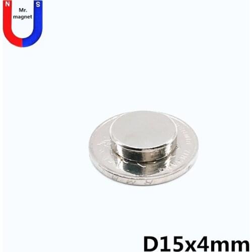50pcs 15x4mm magnet D15x4 Super strong neo neodymium disc 15x4 magnet D15*4 NdFeB Magnet 15*4 Neodymium magnet projects D15*4mm